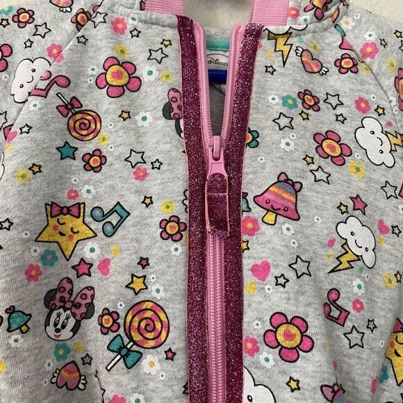 Y2K Disney Minnie Mouse All Over Print Zip Up - Picture 3 of 5